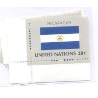 ONU NEW YORK - 1982 - BANDEIRAS DOS ESTADOS MEMBROS DA ONU (III) - SÉRIE 16 SELOS NOVOS COM PONTOS FERRUGEM - Y 365/80