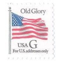 USA - 1994 - BANDEIRA SELO PROVISÓRIO C/ A LETRA G PRETA - BANDEIRA - DESTACADO DO CARNE C/ DENTEAÇÃO EM TRÊS LADOS MENOS NA LATERAL DIREITA - MINT - Y 2314b