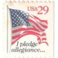 USA - NOVO - 1 SELO - "EU PROMETO FIDELIDADE" - BANDEIRA DOS ESTADOS UNIDOS