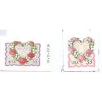 USA - 2 SELOS - CORAÇÃO DE FLOR - MINT  
