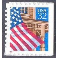 USA - 1995 - BANDEIRA DOS ESTADOS UNIDOS - 1 SELO - MINT - AUTO ADESIVO