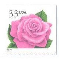 USA - 2000 - FLOR ROSA - 1 SELO - AUTO ADESIVO