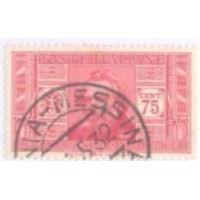 ITÁLIA - 1932 - PRÓ SOCIEDADE NACIONAL DANTE ALIGHIERI - 75c ROSA AVERMELHADO - RETRATO DE CARDUCCI (POETA) - USADO - Y 289