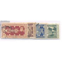 ITÁLIA - 1949 - CINQUENTENÁRIO DA BIENAL DE ARTE EM VENEZA - 4 SELOS - USADOS - Y 532/35