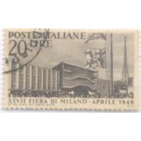 ITÁLIA - 1949 - 27º FEIRA DE MILÃO - EDIFÍCIO - USADO - Y 536 
