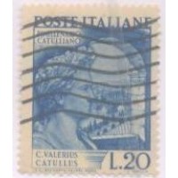ITÁLIA - 1949 - BIMILENÁRIO DA MORTE DO POETA CATULO BUSTO - USADO - Y 552 