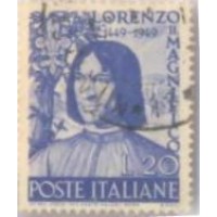 ITÁLIA - 1949 - 5º CENTENÁRIO DE LORENZO DE MEDICI, O MAGNÍFICO - USADO - Y 547