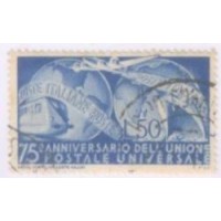 ITÁLIA - 75º ANIVERSÁRIO DA UPU - USADO - Y 538 