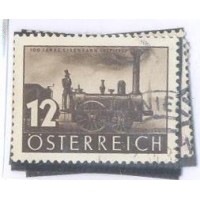 ÁUSTRIA - 1937 - USADO - CENTENÁRIO FERROVIAS AUSTRÍACAS - SÉRIE 3 SELOS - Y 503/505