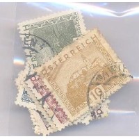 ÁUSTRIA - USADO - 1929 - PAISAGENS - 8 SELOS - 2 TEM VARIEDADE DE COR - Y 378/378a+379+383a+384/389