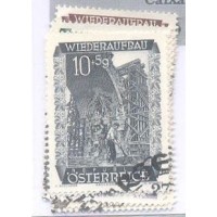 ÁUSTRIA - USADO - 1948 - PRÓ RECONSTRUÇÃO - VISTAS DIVERSAS - SÉRIE 10 SELOS - Y 712/721