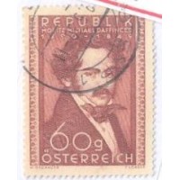 ÁUSTRIA - USADO - 1950 - 100 ANOS NASCIMENTO MM DAFFINGER - Y 784