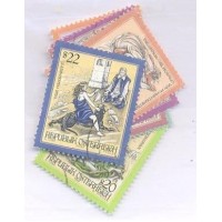 ÁUSTRIA - USADO - 1997-2000 - REGULAR - SÉRIE CORRENTE - CONTOS E LENDAS 6 SELOS - Y 2041+2055+2069/2070+2117+2156 