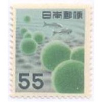 JAPÃO - 1956 - SÉRIE CORRENTE - PLANTA DE ÁGUA DO LAGO AKAN - 55 y. - SELO NOVO COM GOMA MANCHADA PELO TEMPO MAS NÃO É FERRUGEM - Y 576 - 30 E$