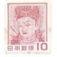 JAPÃO - 1953 - SÉRIE CORRENTE - DEESSE KANNON - SEM DECIMAIS - SELO NOVO COM A GOMA MANCHADA PELO TEMPO MAS NÃO É FERRUGEM - Y 535