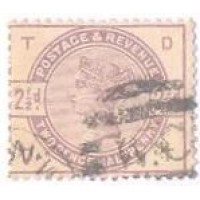 INGLATERRA - 1883 - RAINHA VICTORIA - 2 1/2p. VIOLETA - SELO USADO - Y 79
