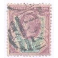 INGLATERRA - 1887-1900 - RAINHA VICTORIA - 1 1/2p VIOLETA E VERDE - USADO - 1 SELO DE SÉRIE DE 15 - Y 0093 