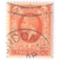 INGLATERRA - 1934-36 - GEORGE V - 2 p. LARANJA C/ FILIGRANA DEITADA - Y 190 a 