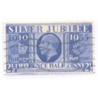 INGLATERRA - 1934-1936 - JUBILEU DO REI GEORGE V - 2 1/2 p - ULTRAMAR - USADO - Y 0204 