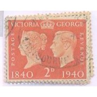 INGLATERRA - 1940 - USADO - CENTENÁRIO DO SELO - EFÍGIE DE RAINHA VICTORIA E DO REI GEORGE VI - 5 SELOS - Y 0227/228+230/232