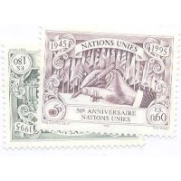 ONU GENEVE - 1995 - 50 ANOS DA ONU - SÉRIE 2 SELOS - MINT - Y 289/90