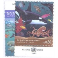 ONU GENEVE - 1992 - PROTEÇÃO MEIO AMBIENTE MARINHO - SÉRIE 2 SELOS - MINT - Y 225/26 