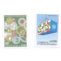 ONU GENEVE - 1983 - COMÉRCIO E DESENVOLVIMENTO - SÉRIE 2 SELOS - MINT - Y 115/16