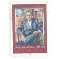 ONU GENEVE - 1987 - HOMENAGEM A TRYGUE LIE - MINT - Y 151