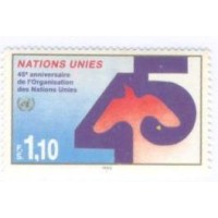 ONU GENEVE - 1990 - 45º ANIVERSÁRIO DA ONU - SÉRIE 2 SELOS - MINT - Y 192/93 