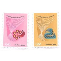 ONU GENEVE - 1982 - PROTEÇÃO DA NATUREZA - SÉRIE 2 SELOS - MINT - Y 109/10