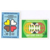 ONU GENEVE - 1971 - ANO INTERNACIONAL CONTRA RACISMO - SÉRIE 2 SELOS - MINT - Y 19/20