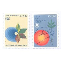 ONU GENEVE - 1982 - MEIO AMBIENTE HUMANO - SÉRIE 2 SELOS - MINT - Y 105/106 