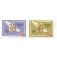 ONU GENEVE - 1973 - DECÊNIO DO DESARMAMENTO - SÉRIE 2 SELOS - MINT - Y 30/31