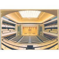 ONU GENEVE - 1998 - EDIFÍCIO SEDE DE GENEBRA EXTERIOR E INTERIOR - SÉRIE 2 POSTAIS - PRÉ SELADOS