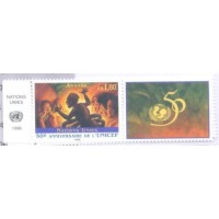 ONU GENEVE - 1996 - 50 ANOS DA UNICEF - SÉRIE 2 SELOS - MINT - Y 321/22 