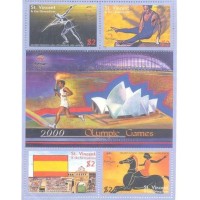 ST VICENTE - 2000 - BLOCO - OLIMPÍADAS - MINT