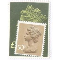 INGLATERRA - 1977 - SÉRIE CORRENTE DA RAINHA 50p BISTRE+1e VERDE OLIVA+23 MARROM - MINT - Y 821/23