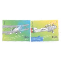 PORTUGAL - 1999 - 75 ANOS DA LIGAÇÃO AÉREA PORTUGAL - AVIÕES ANTIGOS - 2 SELOS - MINT - Y 2312/13