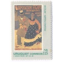 URUGUAY - 1988 - QUADROS DE PINTORES URUGUAYOS - 4 SELOS - MINT