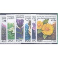 CAMBOJA - 1998 - 6 SELOS - FLORES - MINT - YT-1536/41