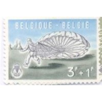 BÉLGICA - 1960 - PRO OBRAS CULTURAIS E PATRIÓTICAS - LOGO DO PÁRA-QUEDISMO NO CANTO INFERIOR ESQUERDO - SÉRIE 6 SELOS - MINT - Y 1133/38 