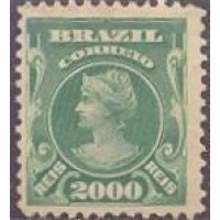 R-140 - 1906/17 - NOVO - SEM GOMA - 2000 RÉIS - VERDE - RHM R$ 500,00 (100 UFs X R$ 5,00)
