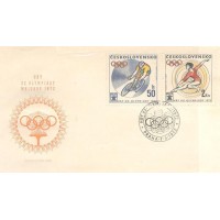 TCHECOLOSVAQUIO - FDC - C/ 2 SELOS COMEMORATIVOS DA OLIMPÍADA DE MUNIQUE EM 1972