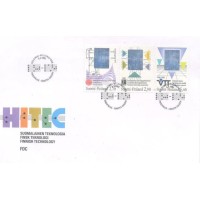 FINLÂNDIA - 1992 - FDC - SÉRIE COMEMORATIVA DE VÁRIOS ACONTECIMENTOS NA ÁREA DA TECNOLOGIA - SÉRIE 3 SELOS HOLOGRÁFICOS - OFICIAL C/ ENVELOPE