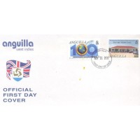 ANGUILLA - 2002 - FDC - CENTENÁRIO DA ORGANIZAÇÃO PANAMERICANA DE SAÚDE - EDIFÍCIO DO CENTRO DE SAÚDE E COMPOSIÇÃO C/ O NÚMERO 100 E GLOBO TERRESTRE - Y 1018/1019