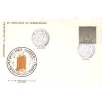 ANGOLA - 1973 - FDC - CIÊNCIA - CENTENÁRIO DA ORGANIZAÇÃO METEOROLÓGICA MUNDIAL - EMBLEMA - SOBRE FDC ILUSTRADO C/ O OBSERVATÓRIO JOÃO CAPELLO - Y 0580