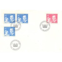 SUÉCIA - 1980 - FDC - REALEZA - NOVA ORDEM DE SUCESSÃO AO TRONO - REI CARLOS XVI GUSTAVO E A PRINCESA HERDEIRA VICTORIA - SÉRIE 4 SELOS - Y 1083/1084+1083b