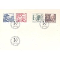 SUÉCIA - 1980 - FDC - LAUREADOS DO PRÊMIO NOBEL DE 1920 - LITERATURA - MEDICINA - FÍSICA - QUÍMICA - SÉRIE 4 SELOS EM 2 PARES HORIZONTAIS - Y 1110a/1112a