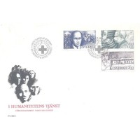 SUÉCIA - 1987 - FDC - A SERVIÇO DA HUMANIDADE - PERSONALIDADES SUECAS FALECIDAS OU DESAPARECIDAS EM SUAS FUNÇÕES HUMANITÁRIAS - SÉRIE 3 SELOS - Y 1425/1427