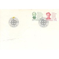 SUÉCIA - 1980 - FDC - TEMA EUROPA - PERSONAGENS CÉLEBRES - SÉRIE 2 SELOS - Y 1088/1089